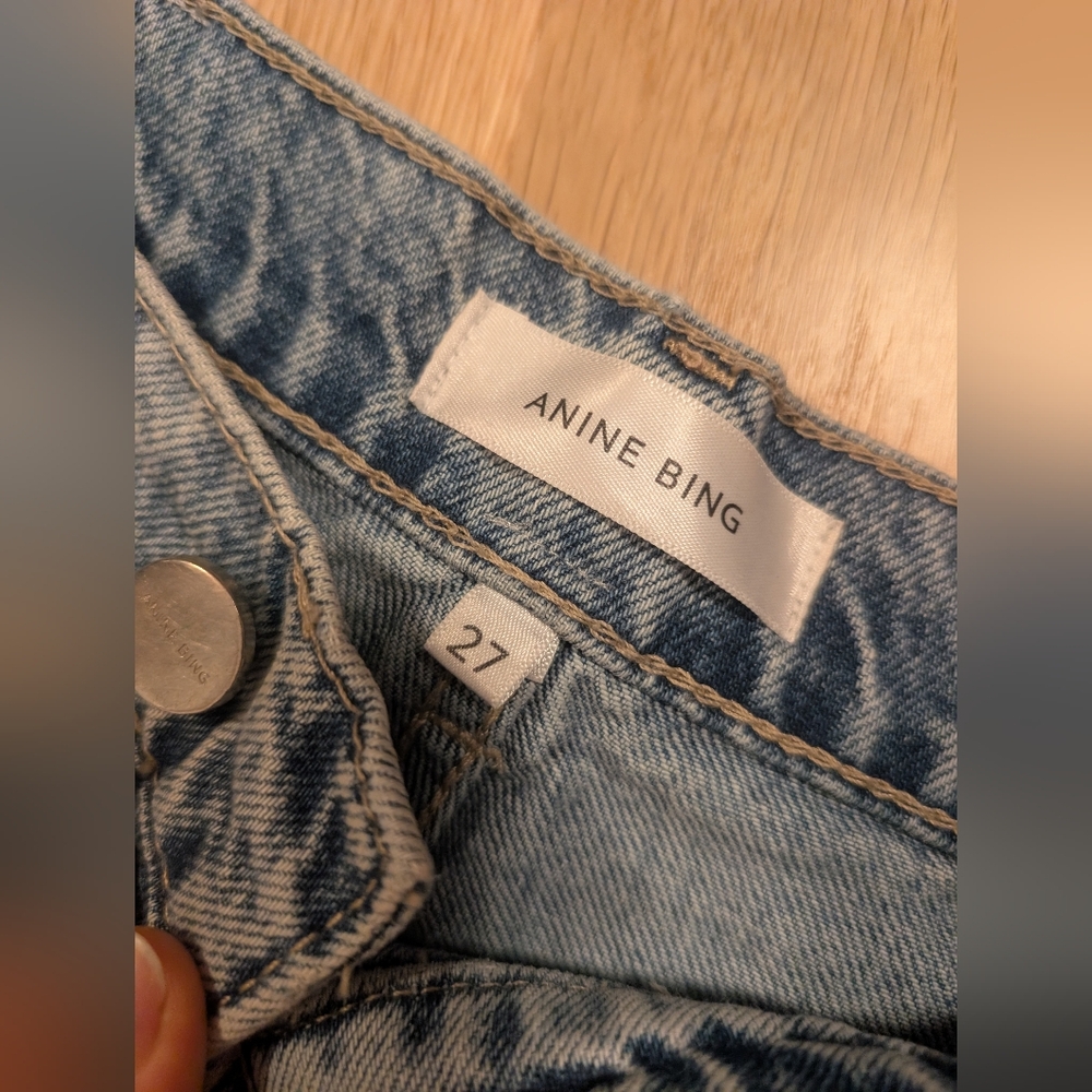 Anine Bing Sonya Jeans In Washed Blue - Picture 5 of 5